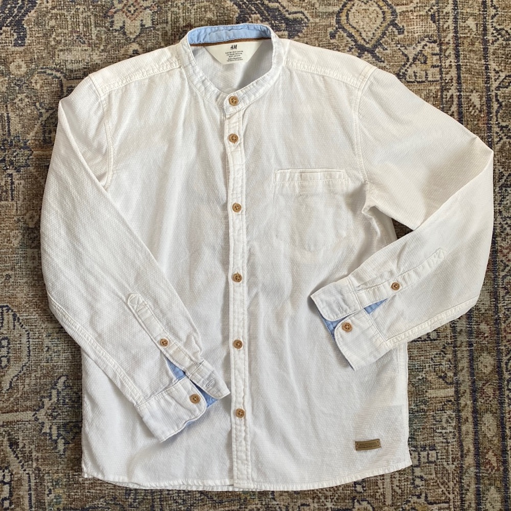 H&M Boys Textured Button Down